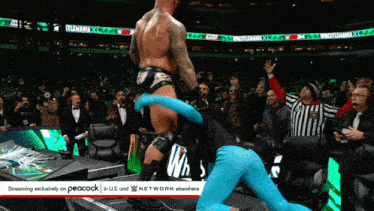 a wrestling match is being streamed exclusively on peacock in the u.s. and network elsewhere