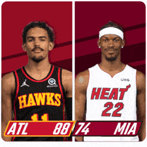 two basketball players from the heat and the hawks