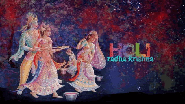 Happy Holi Radha Krishna GIF - Happy Holi Radha Krishna Greetings GIFs