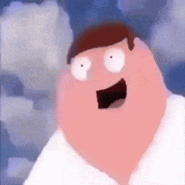 peter griffin from family guy is making a surprised face