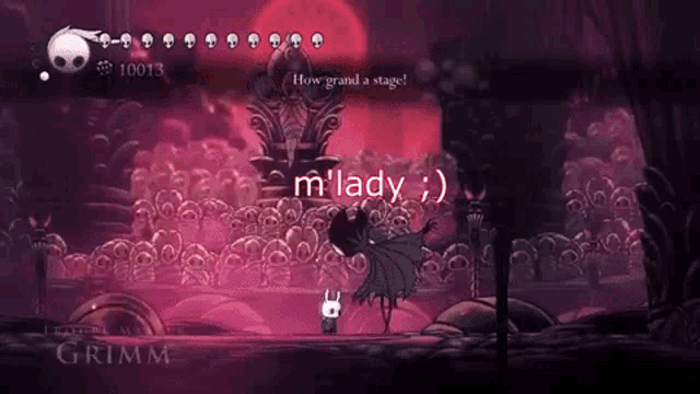 a video game called grimm is being played on a computer screen