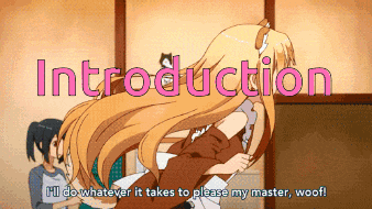 a picture of a girl with a cat on her head and the words introduction