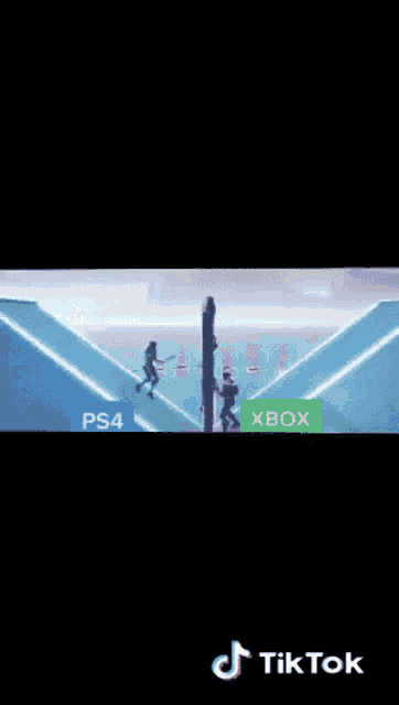 a ps4 and an xbox are shown on a tik tok video
