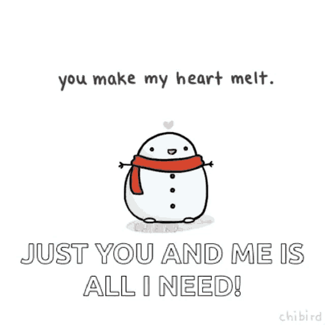 Heart Snowman GIF