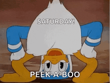 a cartoon of donald duck doing a handstand with his head in the air .