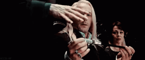 When You Have To Give Up Something You Love GIF - Harry Potter Lucius Malfoy Wand GIFs