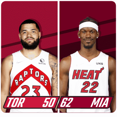 Toronto Raptors (50) Vs. Miami Heat (62) Half-time Break GIF - Nba Basketball Nba 2021 GIFs