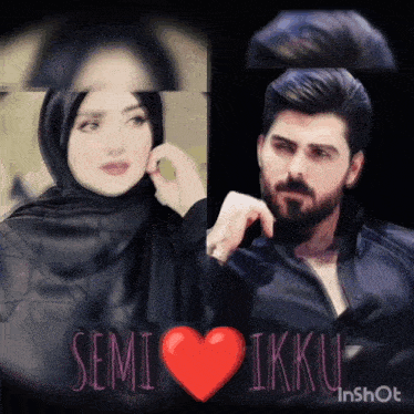 a picture of a woman and a man with the words semi ikku on the bottom right