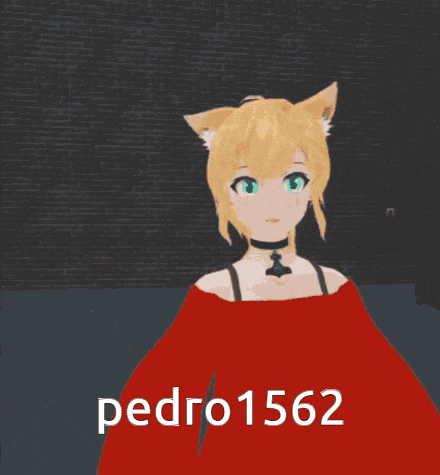 a cartoon girl with cat ears and the name pedro written on the bottom