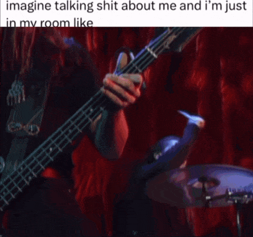 a picture of a man playing a piano with the words imagine talking shit about me and i 'm just in my room like below
