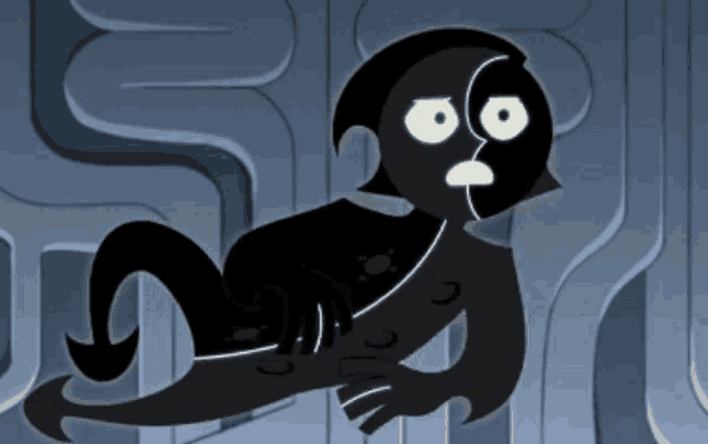 a cartoon drawing of a person with a surprised expression on their face