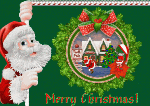 Merry Christmas Santa Claus GIF - Merry Christmas Santa Claus Animated Christmas Cards GIFs