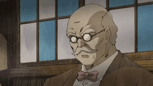 a man with glasses and a mustache is wearing a pink bow tie