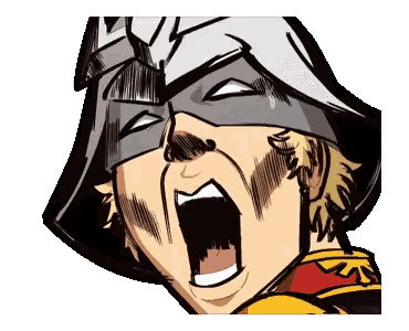a cartoon drawing of a man with his mouth wide open