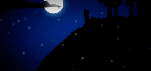 a cartoon drawing of a fox with a long tail