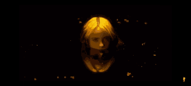 a drawing of a woman 's face with a reflection of her in the water