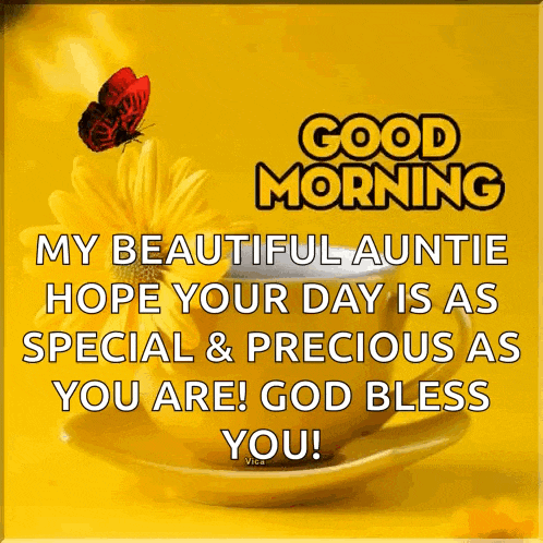 a good morning message for a beautiful auntie