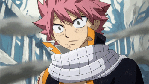 a cartoon character with a scarf around his neck looks angry