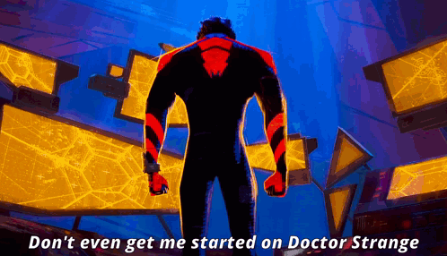 Spiderverse Doctor Strange GIF - Spiderverse Doctor Strange Nerd GIFs