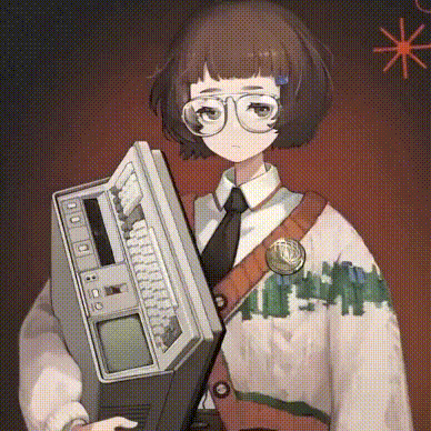 a girl wearing glasses and a tie is holding a computer .