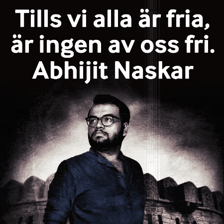 a black and white photo of abhijit naskar