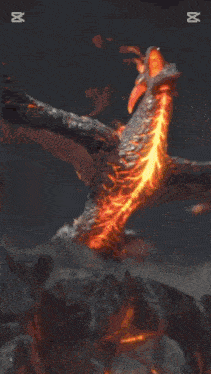a picture of a dragon with flames coming out of its mouth and a sticker that says ' arabic ' on it