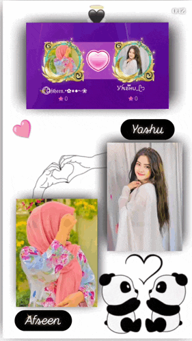 a collage of photos with the name afseen on the bottom left