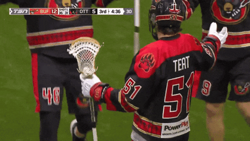 a hockey player with the number 51 on his back
