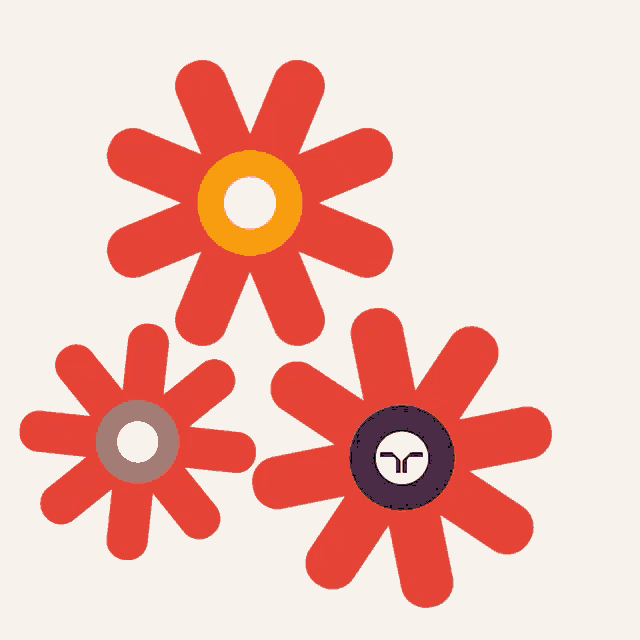 three flowers are surrounded by a yellow tag that says voor jou