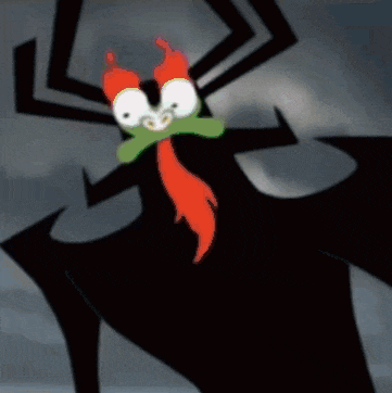 a close up of a cartoon character 's face with a serious look on his face