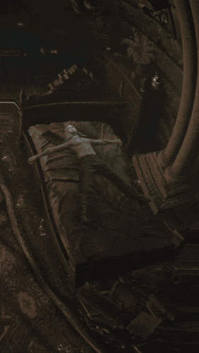 a man laying on the ground next to a monster that says ' mmm weird p * nis mens ' on it