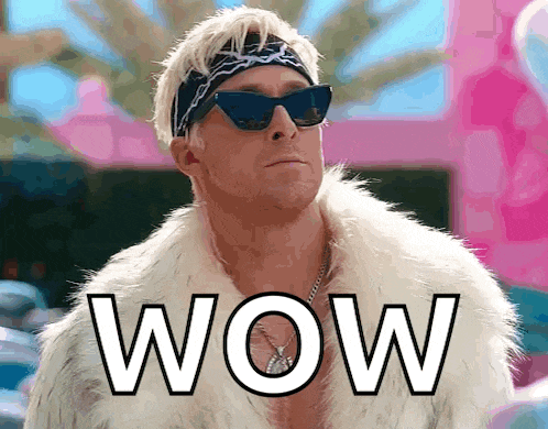 a man wearing sunglasses and a fur coat has the word wow written on his face