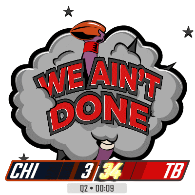 a logo that says we ain 't done