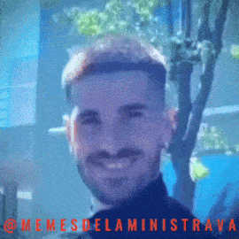 a man with a beard and mustache is smiling in front of a tree and the words memes dela ministrava