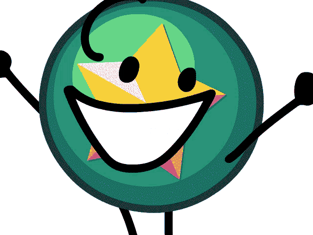 a green circle with a yellow star on it