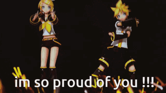 a picture of a boy and a girl dancing with the words im so proud of you