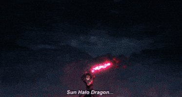 a picture of a sun with the words sun halo dragon written on it