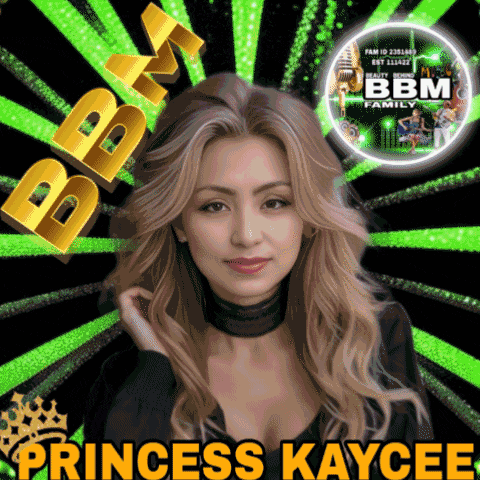 a picture of a woman with the name princess kaycee on the bottom