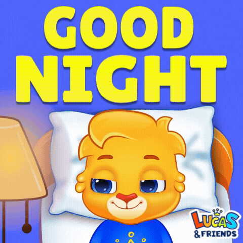 a lucas and friends poster with a teddy bear laying on a bed