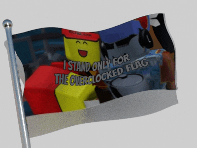 a flag that says i stand only for the overclocked flag