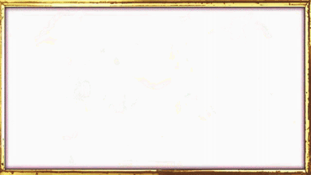 a painting of a girl with flowers on her head in a gold frame