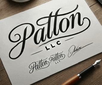 a piece of paper with the name patton written on it