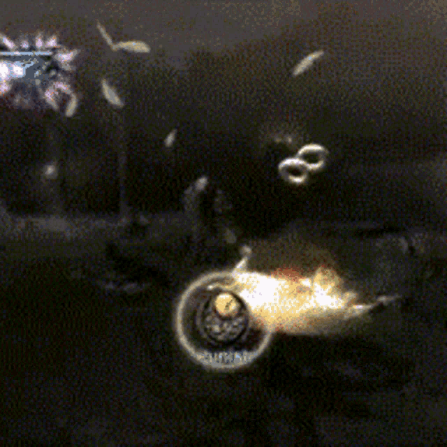 a video game scene with a punish button in the corner