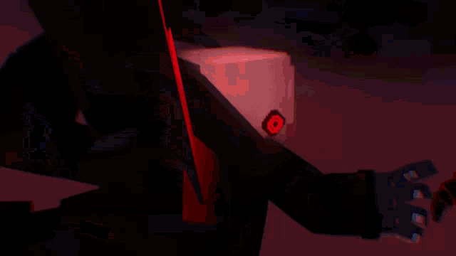 a cartoon character with a red eye and the number 7 on it