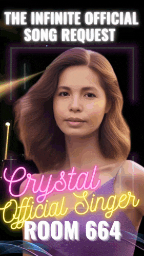 a poster for the infinite official song request by crystal official singer room 664