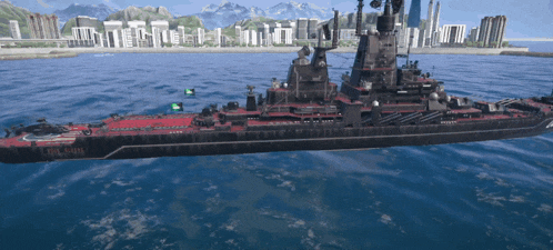 a large military ship with the letters ln-398 on the side