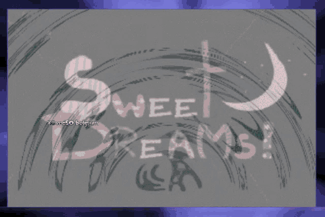 a poster that says sweet dreams with a crescent moon