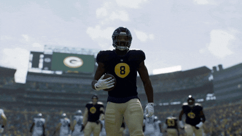 a football player with the number 8 on his uniform