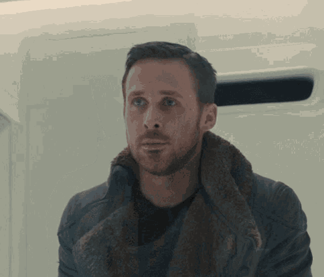 a man with a beard wears a fur coat