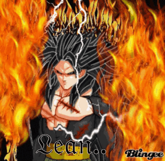 a picture of a cartoon character with the name lean written on it